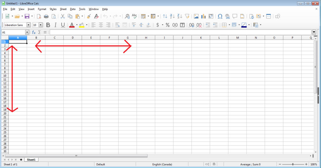 Guide LibreOffice Calc Part 2 Adding Data and Basic Navigation