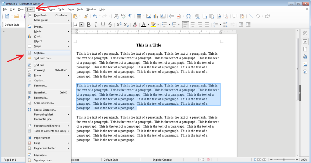 libreoffice writer columns libreoffice writer columns